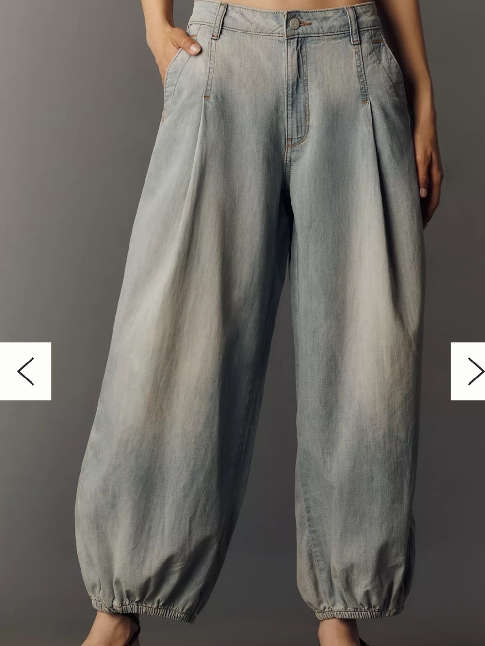 SOLD OUT 😍Anthropologie Isabela Pilcro High Rise Balloon Jogger Jeans NWT - Picture 2 of 5